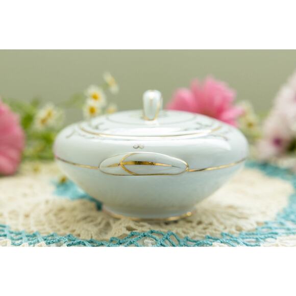 Noritake China 5404 Esquire Sugar Bowl & Creamer Set - Picture 5 of 10